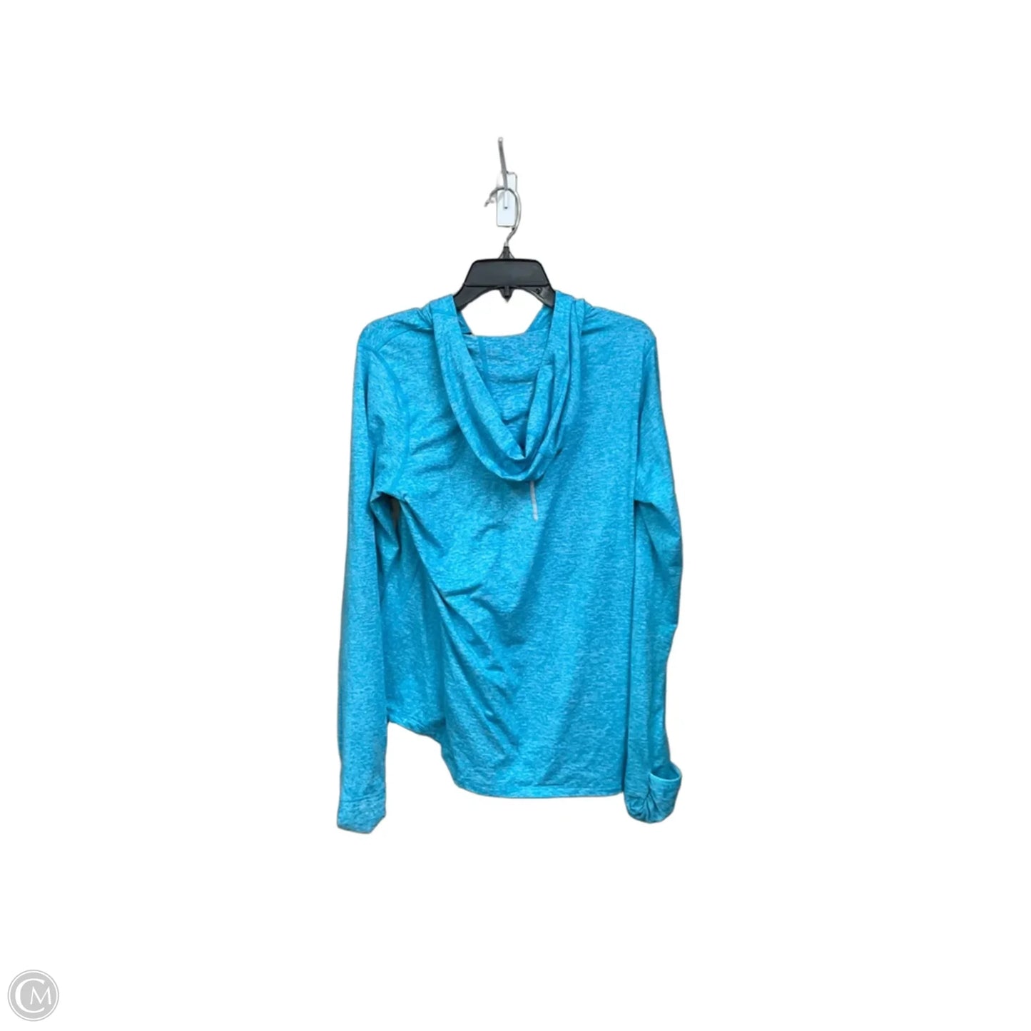Athletic Top Long Sleeve Hoodie By Nike Apparel In Blue, Size: L