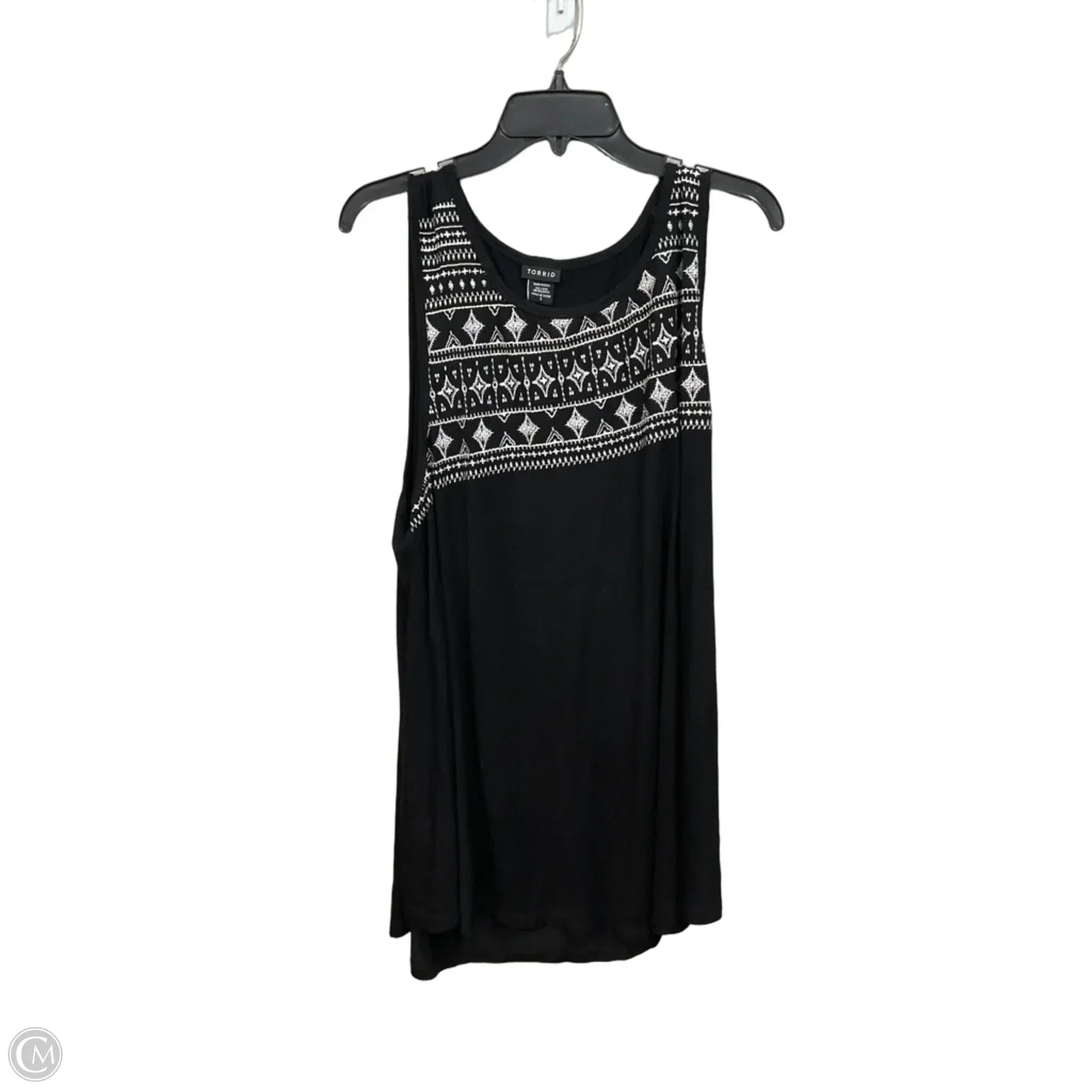 Tunic Sleeveless By Torrid In Black & White, Size: 3x