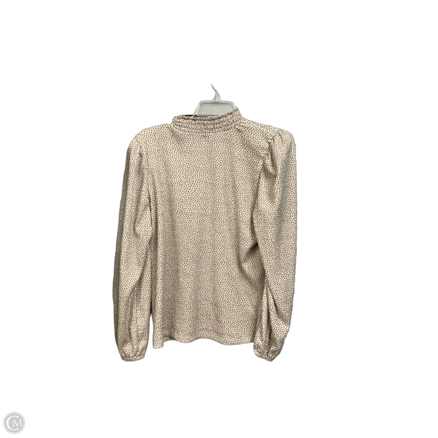 Top Long Sleeve By Loft In Polkadot Pattern, Size: S