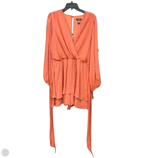 Dress Casual Short By Express In Peach, Size: L
