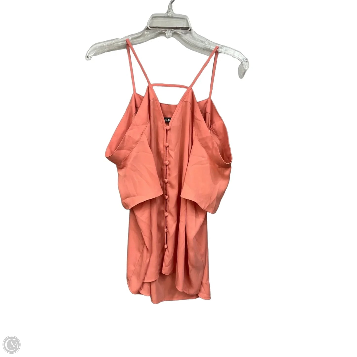 Top Short Sleeve By Express In Peach, Size: L