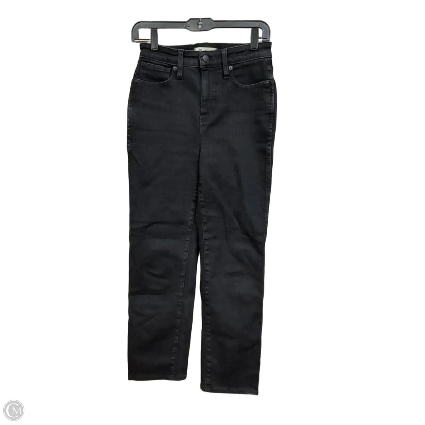 Jeans Straight By Madewell In Black Denim, Size: 2