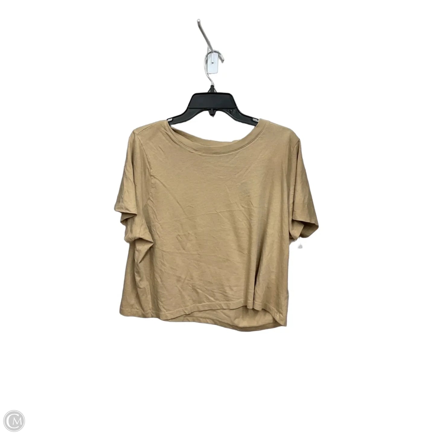 Top Short Sleeve Basic By Madewell In Tan, Size: Xl