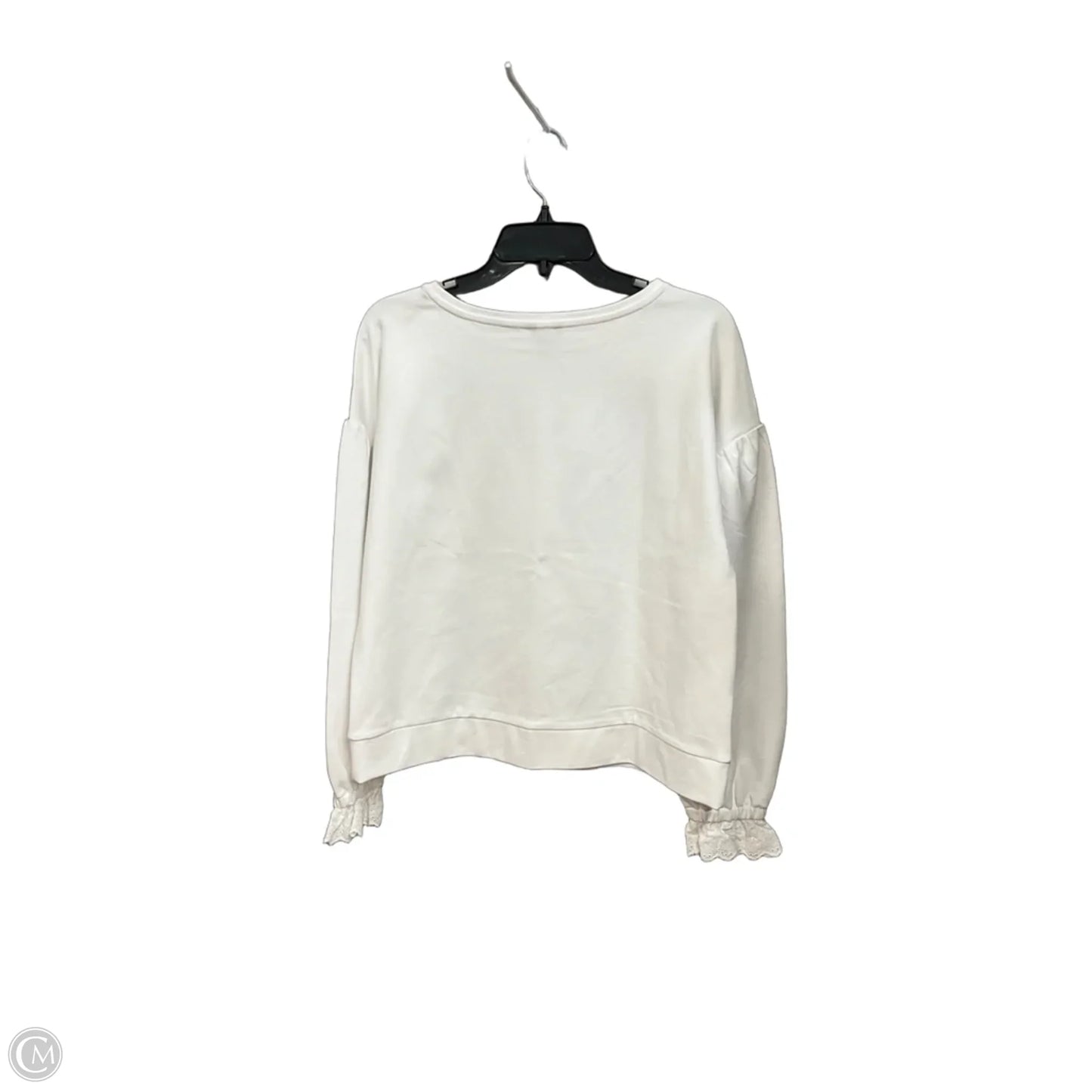 Top Long Sleeve By Ann Taylor In White, Size: S