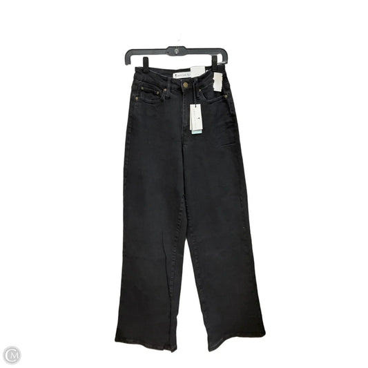 Jeans Wide Leg By Clothes Mentor In Black Denim, Size: 0