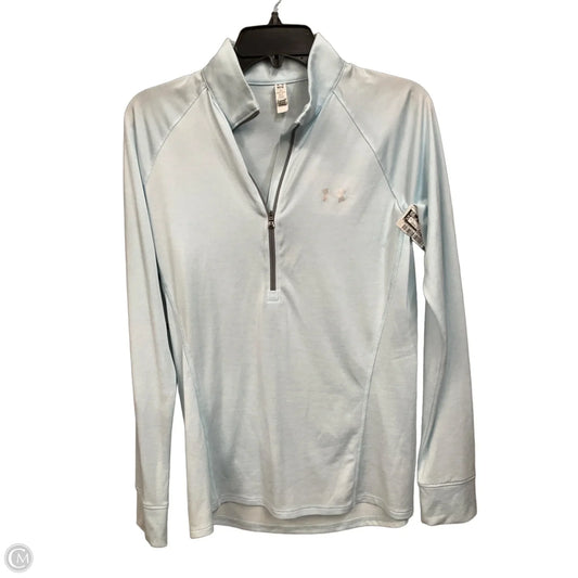 Athletic Top Long Sleeve Collar By Under Armour In Blue, Size: M
