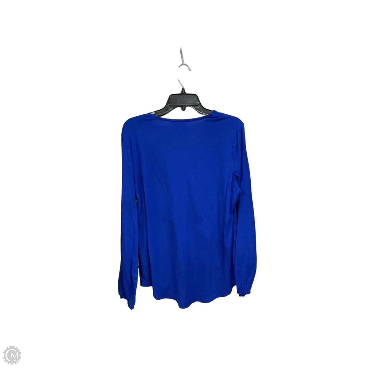 Top Long Sleeve By Liz Claiborne In Blue, Size: L