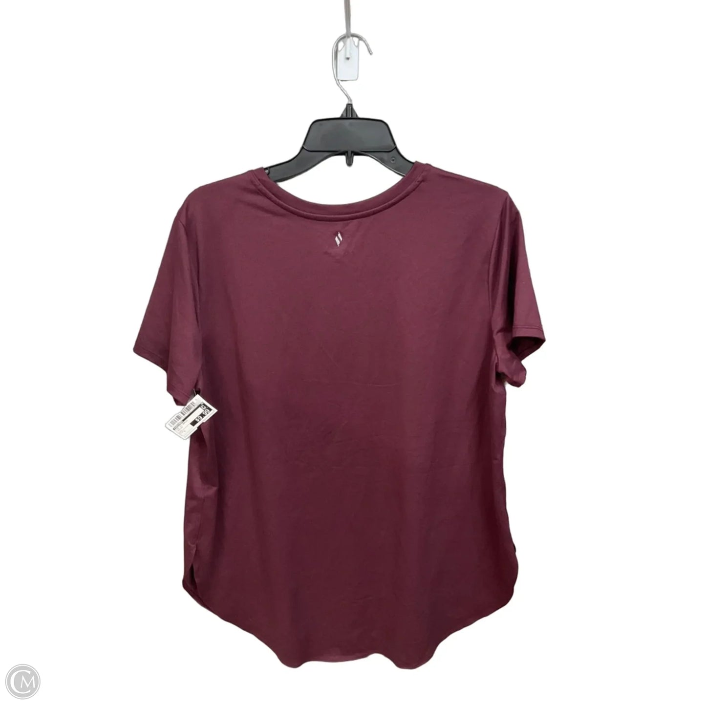 Top Short Sleeve Basic By Skechers In Maroon, Size: L