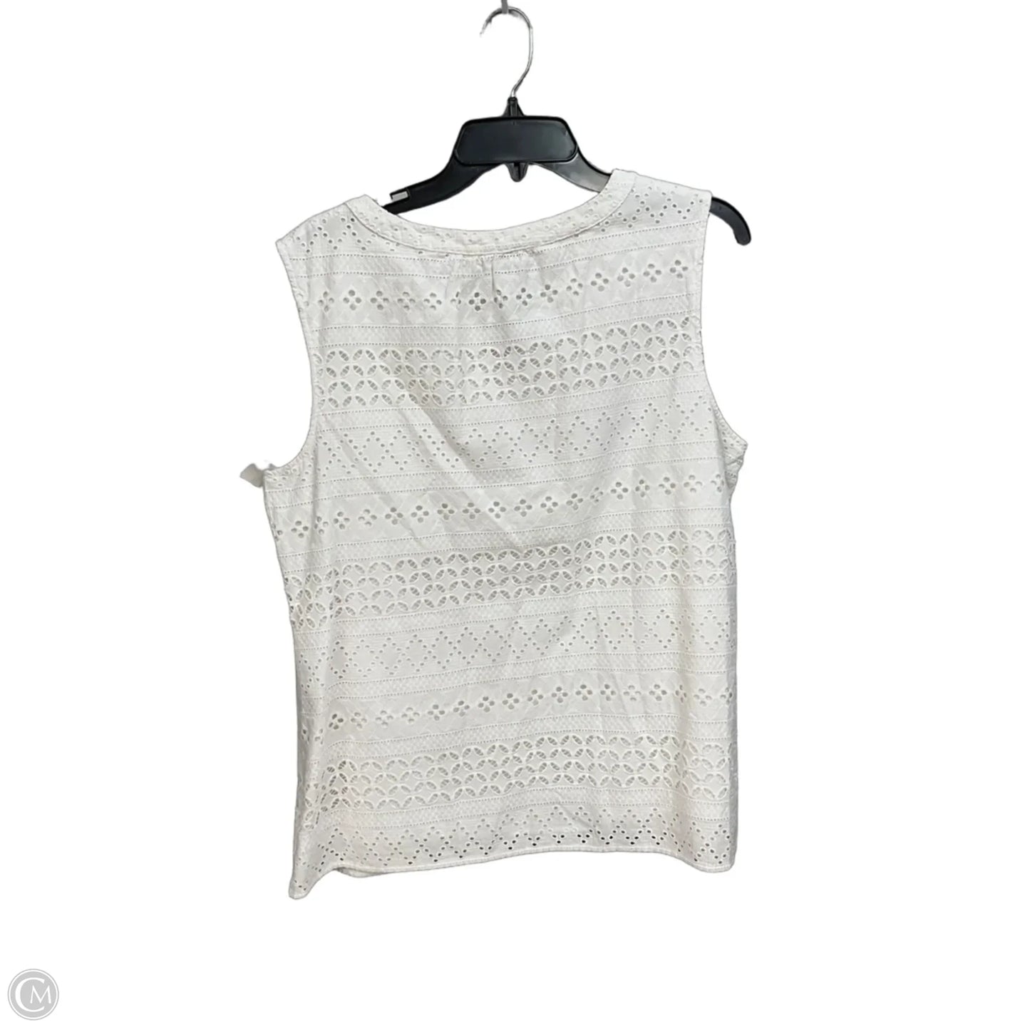 Top Sleeveless By Talbots In Ivory, Size: Xl