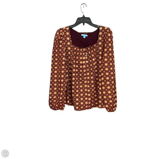 Top Long Sleeve By Draper James In Floral Print, Size: L