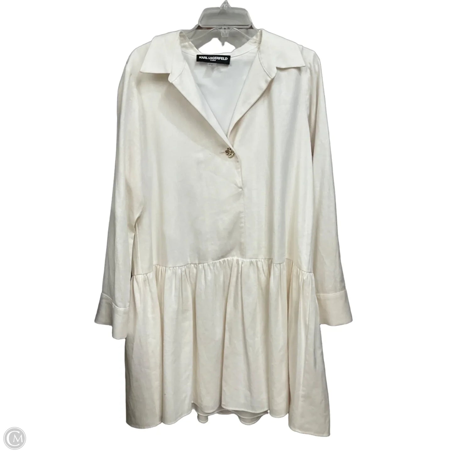 Dress Designer By Karl Lagerfeld In Cream, Size: M