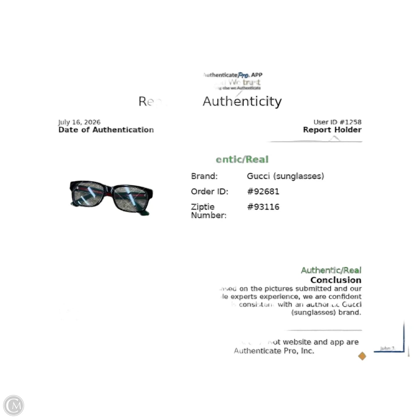 Sunglasses Luxury Designer By Gucci, Size: