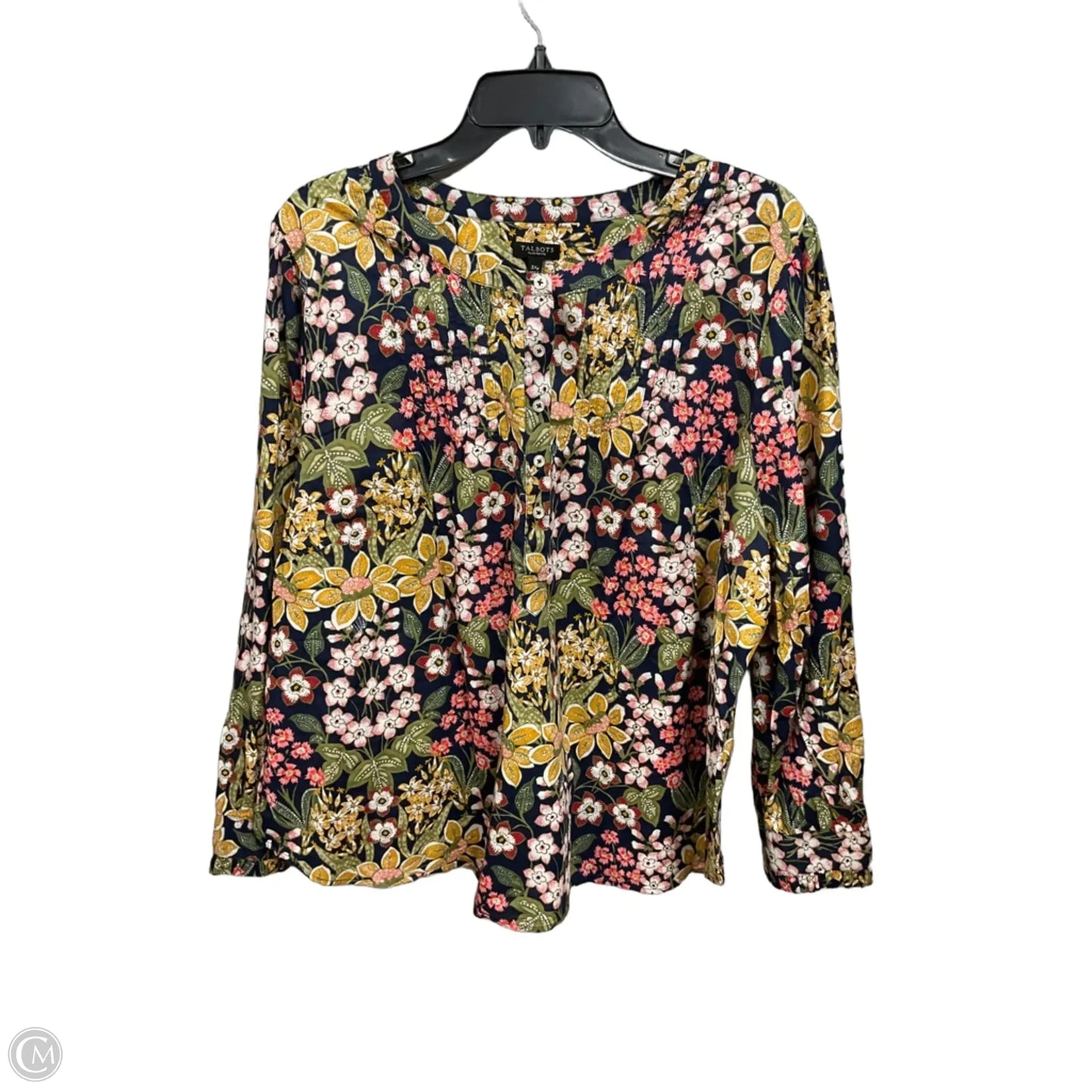 Top Long Sleeve By Talbots In Floral Print, Size: 3x