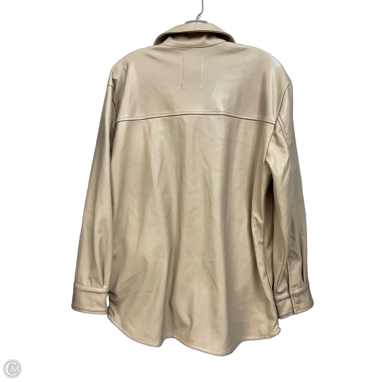 Jacket Shirt By Stoosh In Tan, Size: M