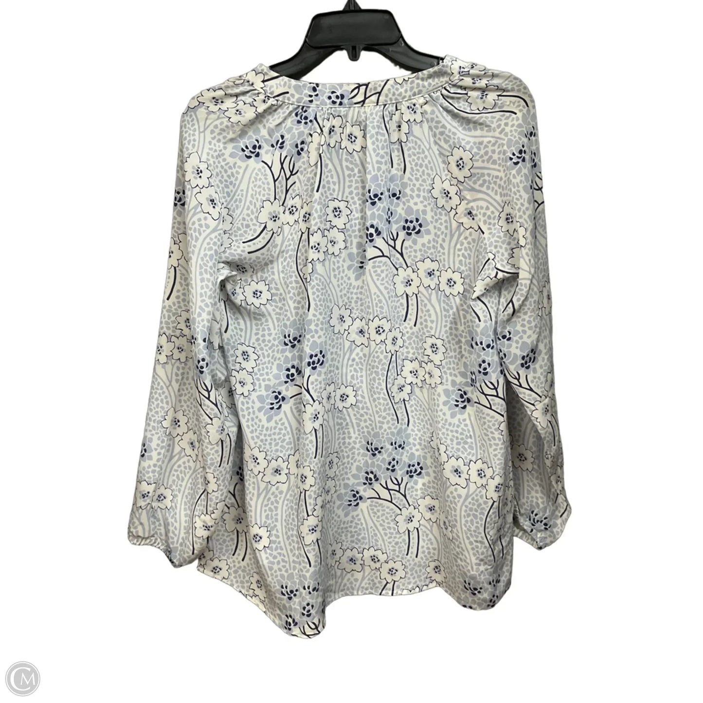 Blouse Long Sleeve By Spartina In Floral Print, Size: Xl
