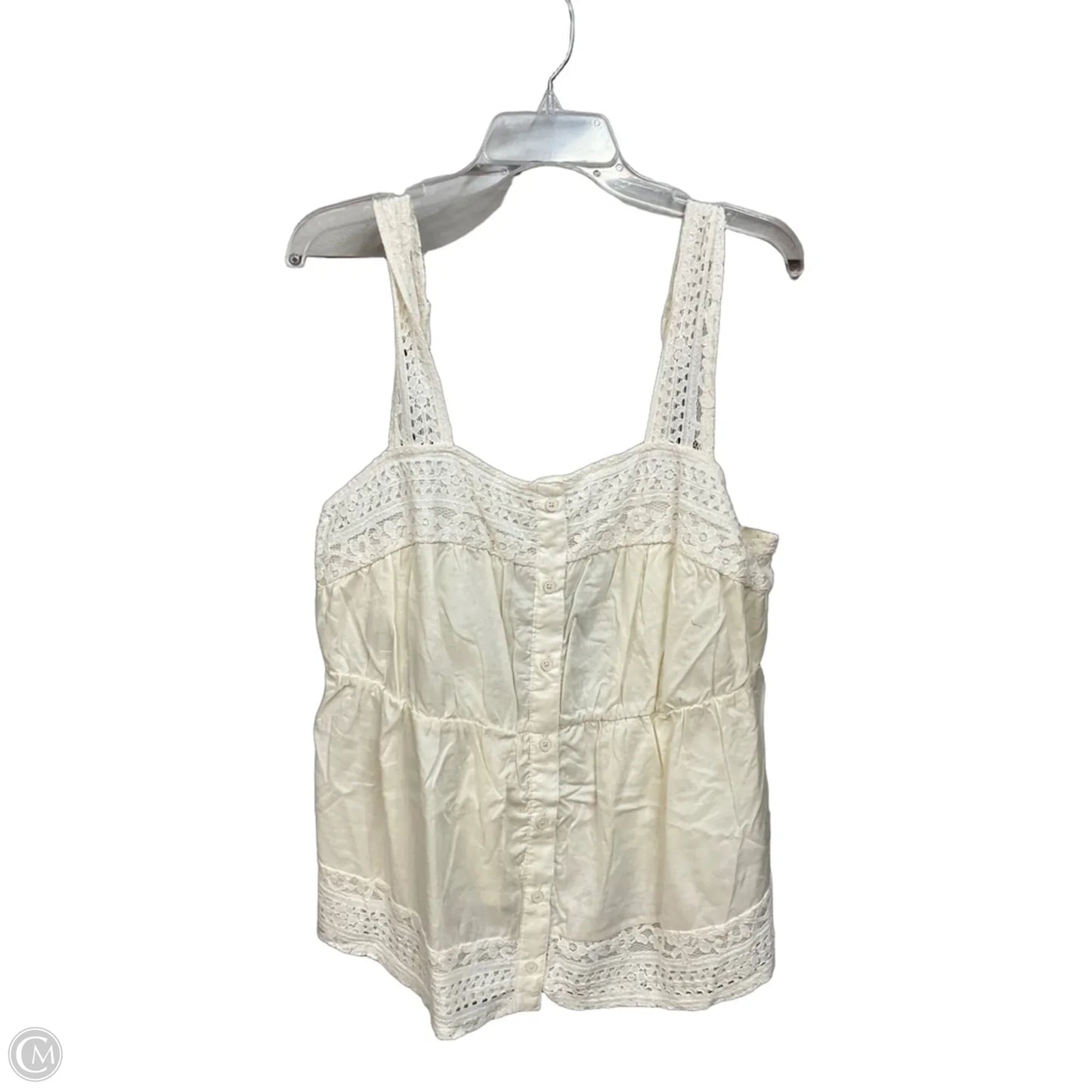 Top Sleeveless By Torrid In Cream, Size: Xl
