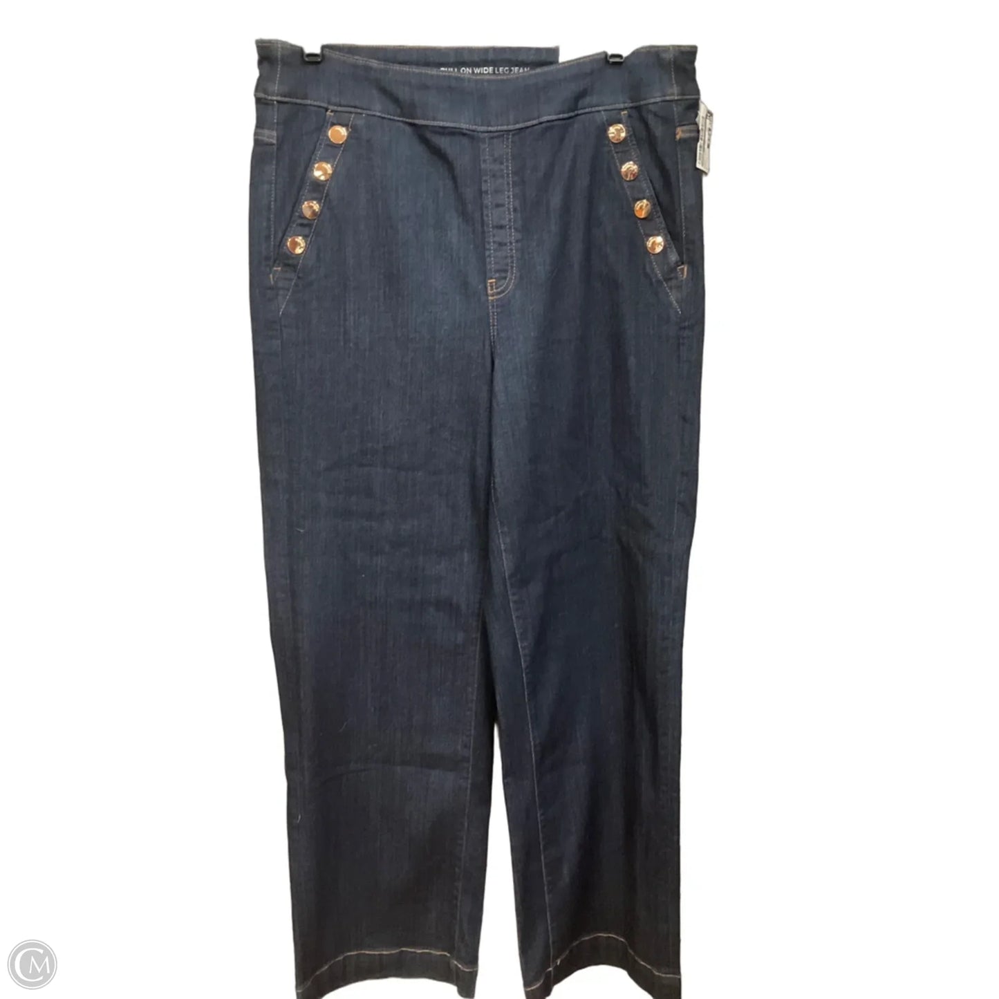 Jeans Wide Leg By Chicos In Blue Denim, Size: 12
