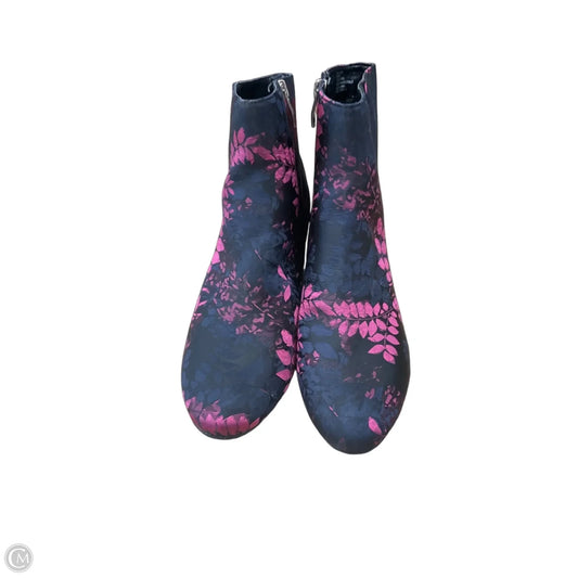 Boots Ankle Heels By Liz Claiborne In Blue & Pink, Size: 9