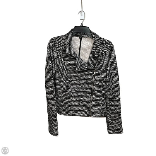 Jacket Moto By Express In Black & White, Size: M
