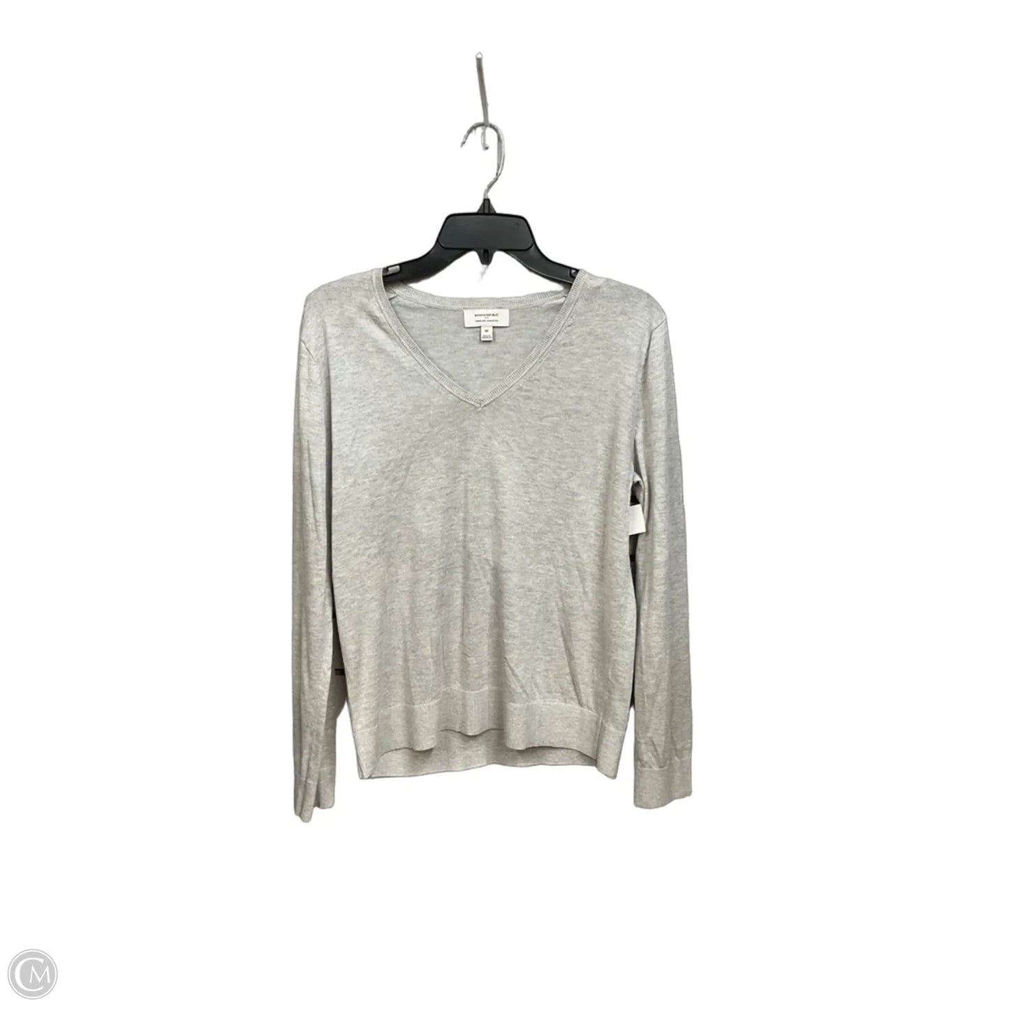 Top Long Sleeve By Banana Republic In Grey, Size: M