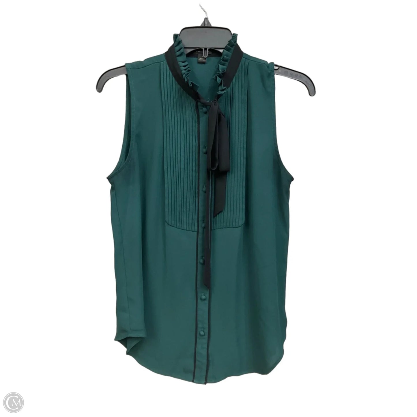 Blouse Long Sleeve By Ann Taylor In Green, Size: S