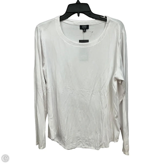 Top Long Sleeve Basic By Jones New York In White, Size: Xl