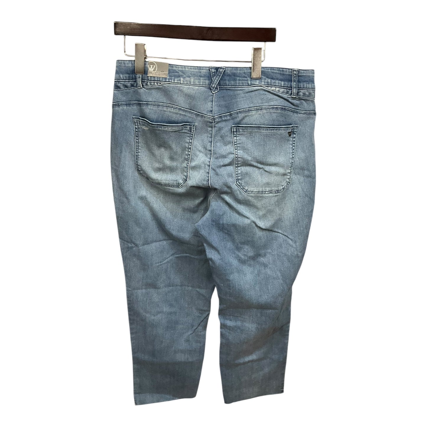 Jeans Straight By Wit & Wisdom In Blue Denim, Size: 16