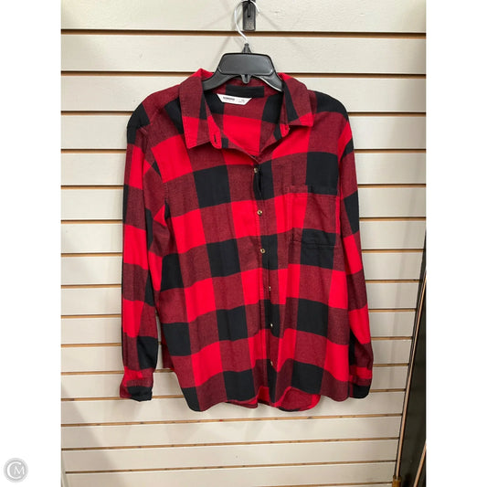 Top Long Sleeve By Sonoma In Plaid Pattern, Size: Xxl