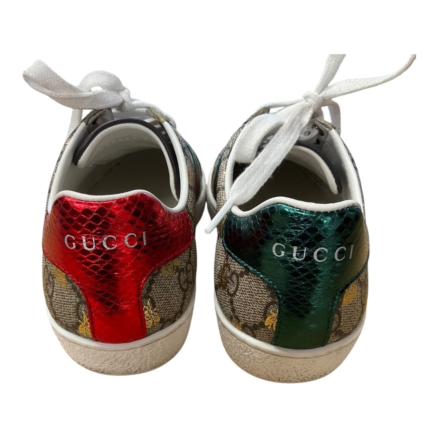 Shoes Luxury Designer By Gucci In Multi-colored, Size: 5