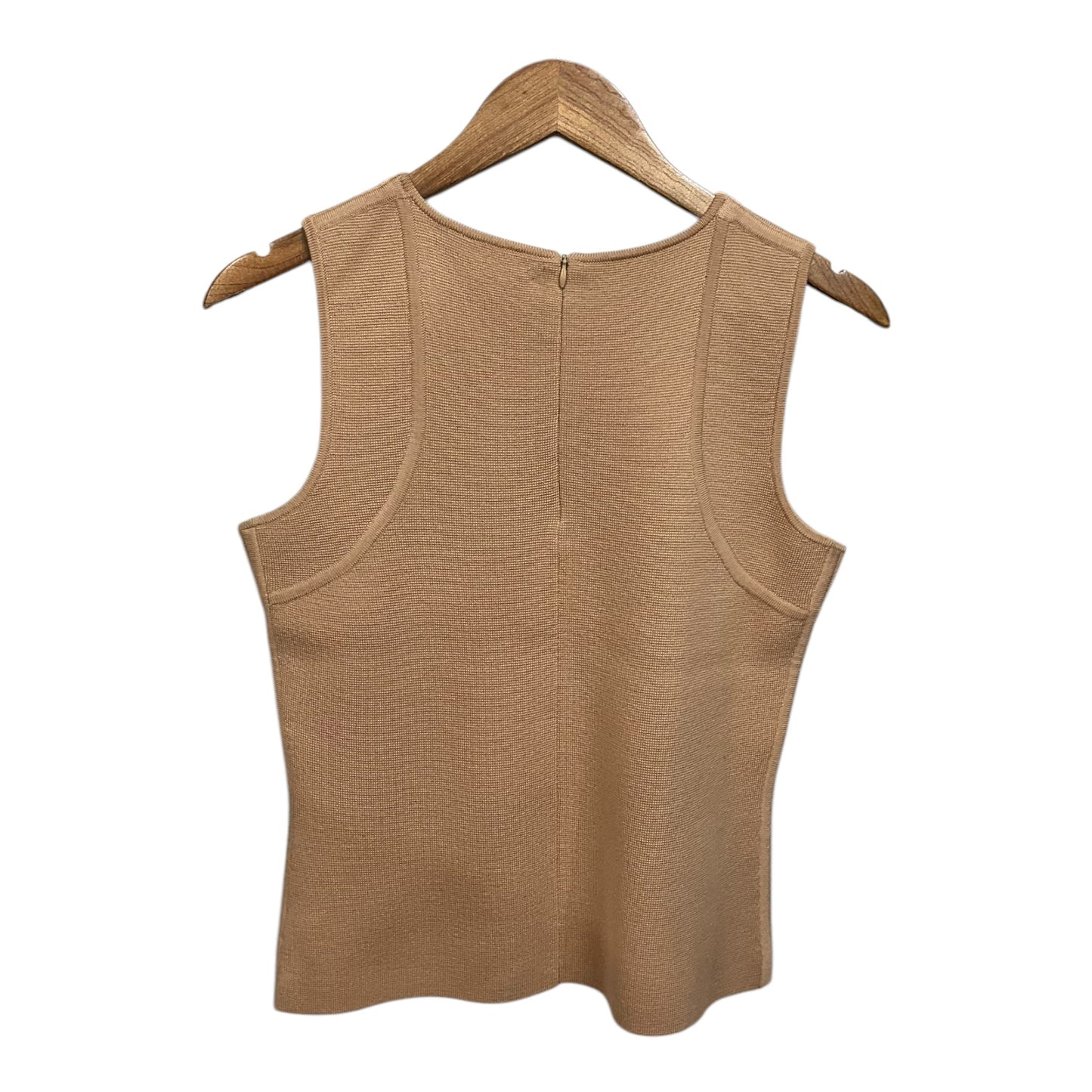 Top Sleeveless By Adrienne Vittadini In Tan, Size: M