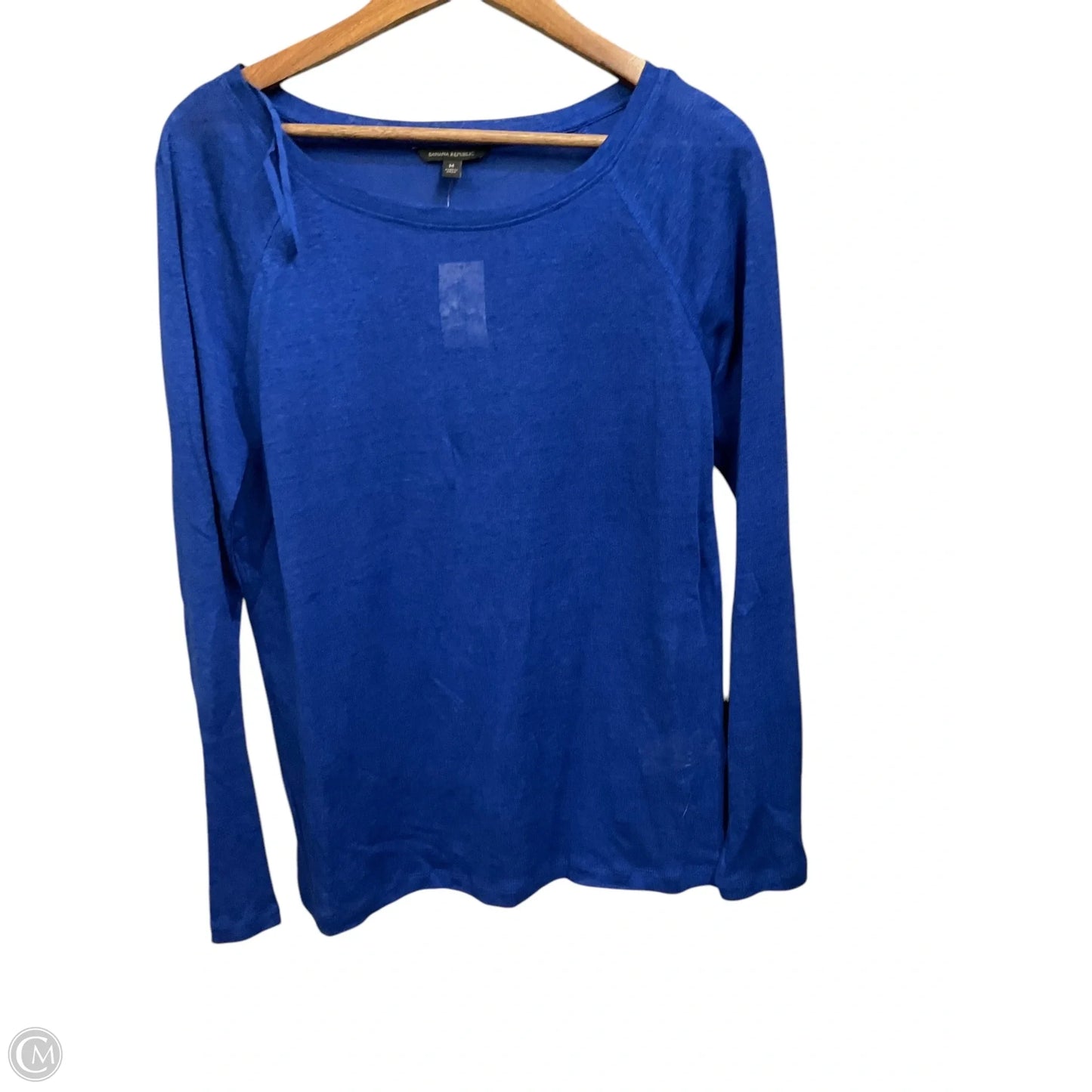 Top Long Sleeve By Banana Republic In Blue, Size: M