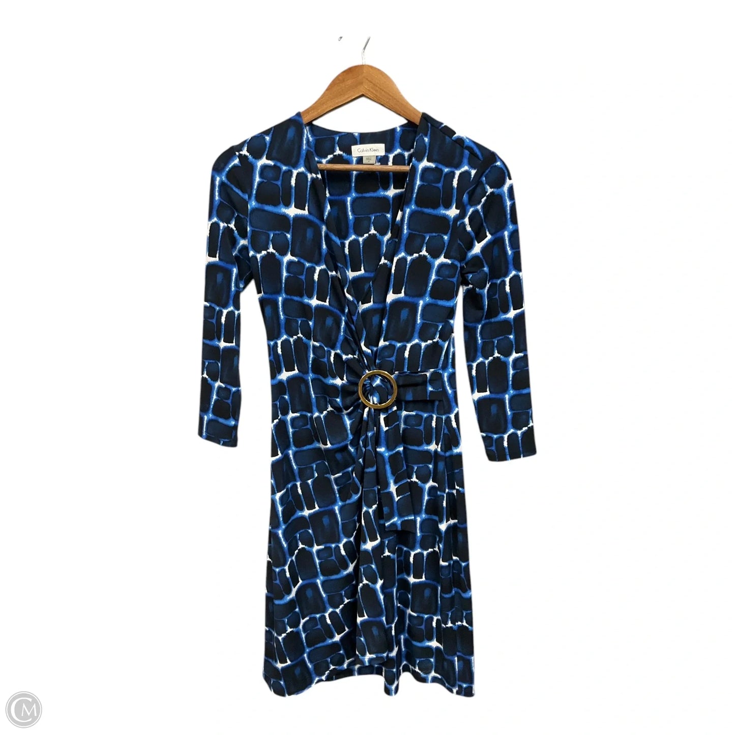 Dress Casual Midi By Calvin Klein In Multi-colored, Size: S