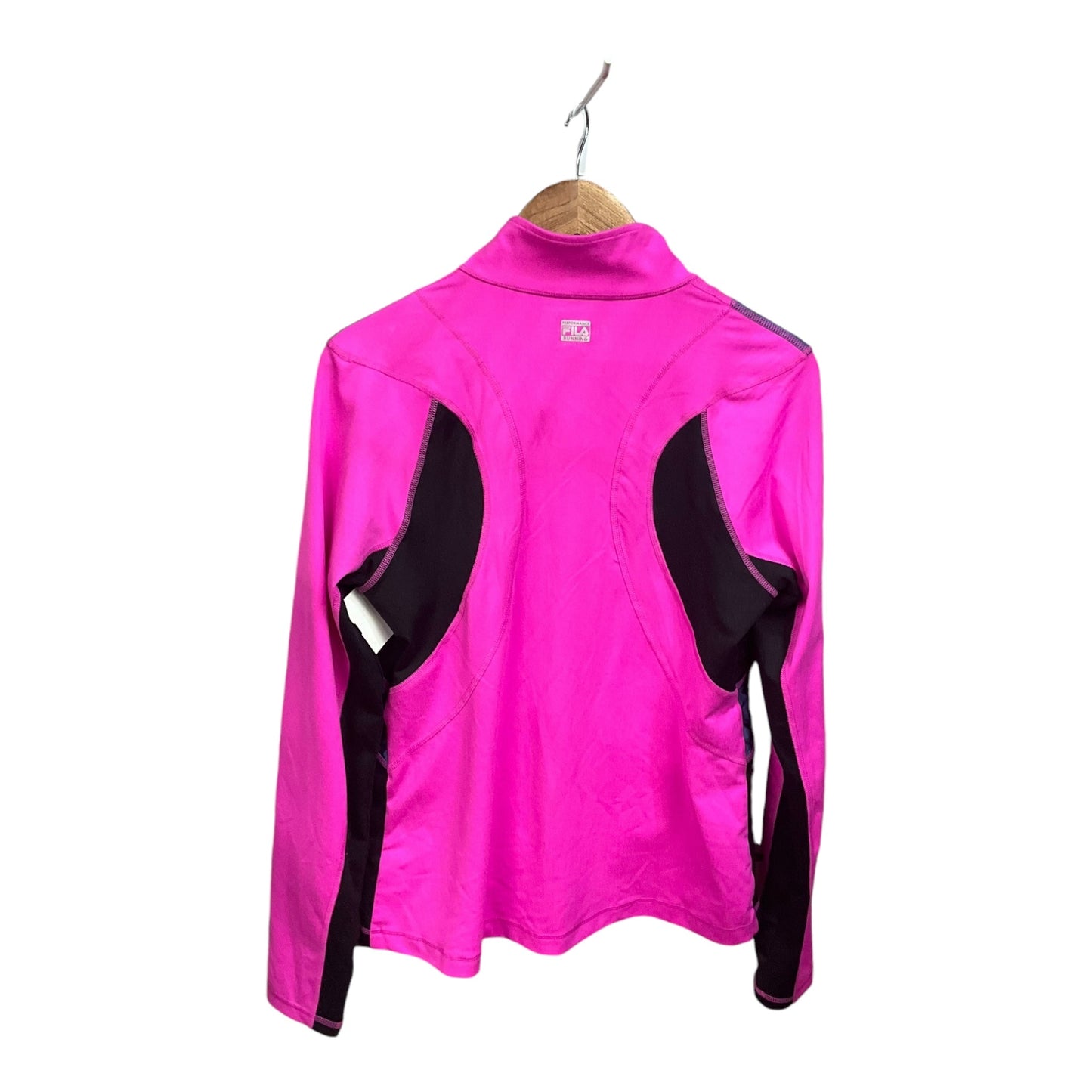 Athletic Jacket By Fila In Pink, Size: L