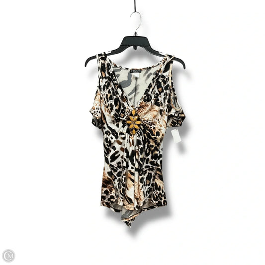 Top Sleeveless By Venus In Animal Print, Size: S