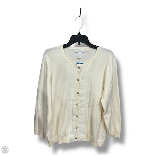 Cardigan By Charter Club In Cream, Size: Xl