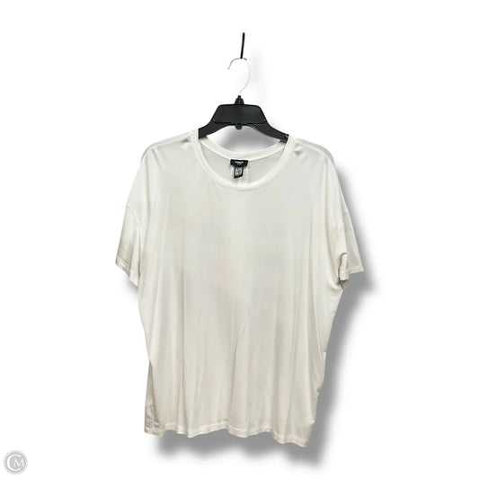 Top Short Sleeve By Express In White, Size: L