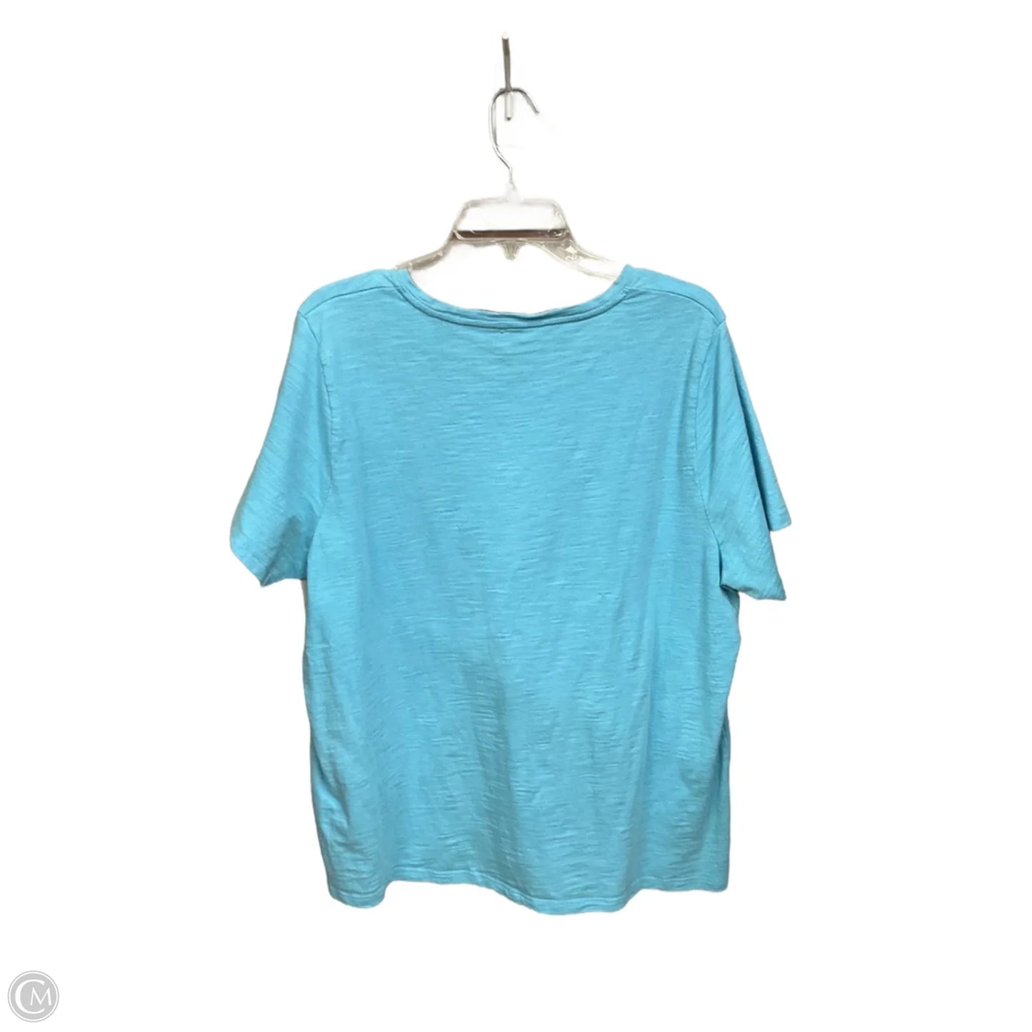 Top Short Sleeve By Talbots In Blue, Size: 2x