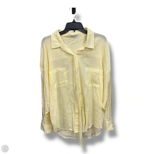 Blouse Long Sleeve By Z Supply In Yellow, Size: M