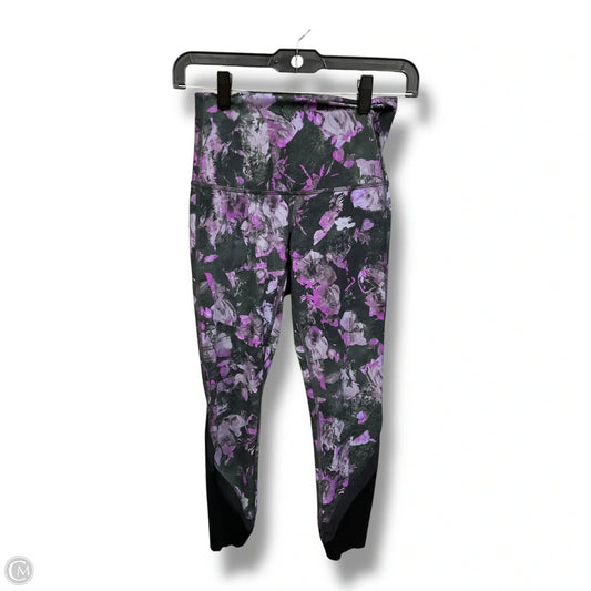 Athletic Leggings By Lululemon In Black & Purple, Size: S