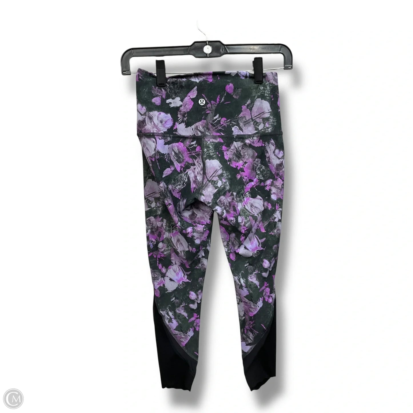 Athletic Leggings By Lululemon In Black & Purple, Size: S