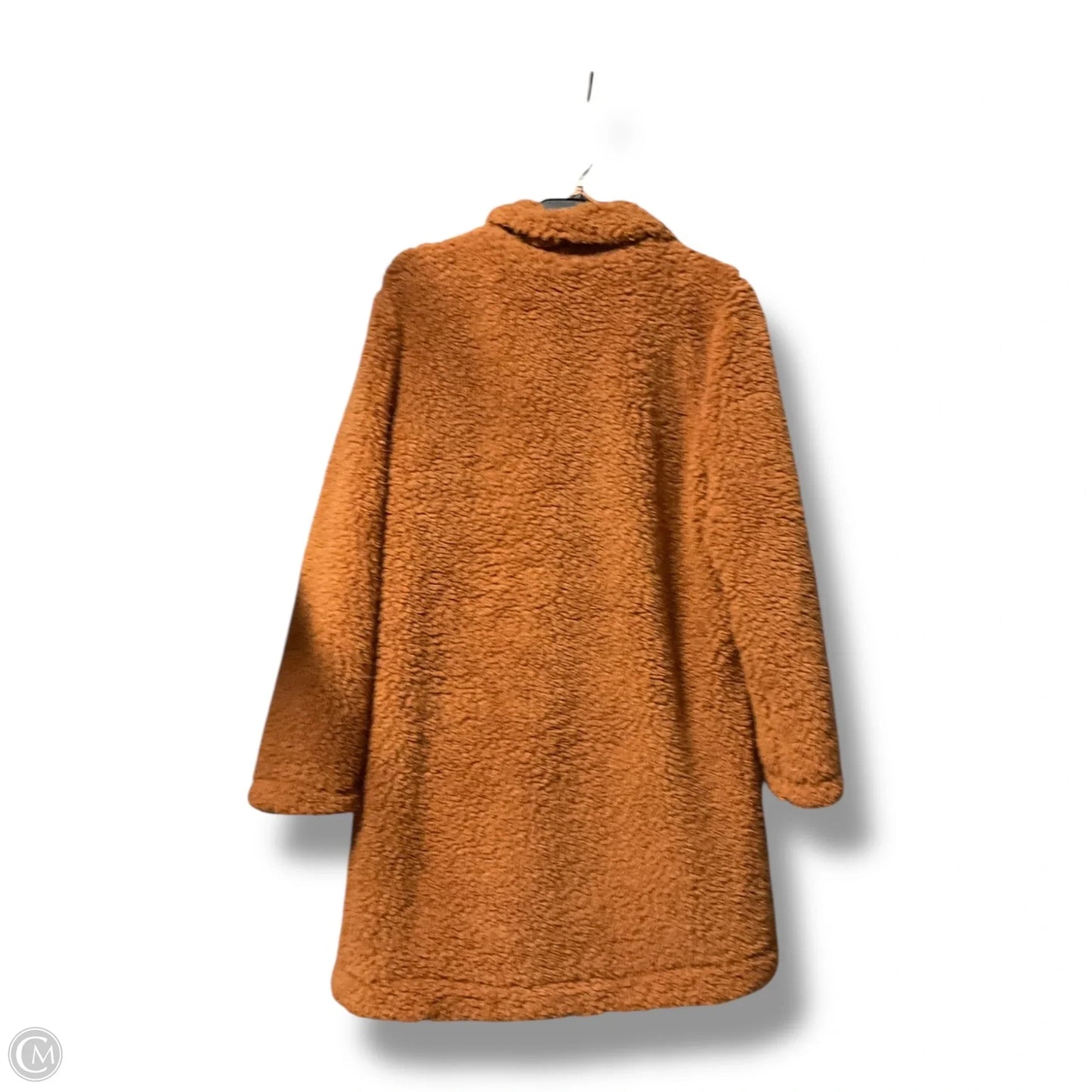 Coat Faux Fur & Sherpa By Love Tree In Brown, Size: L