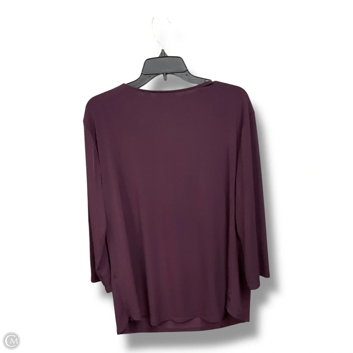 Top 3/4 Sleeve By New York And Co In Purple, Size: Xxl