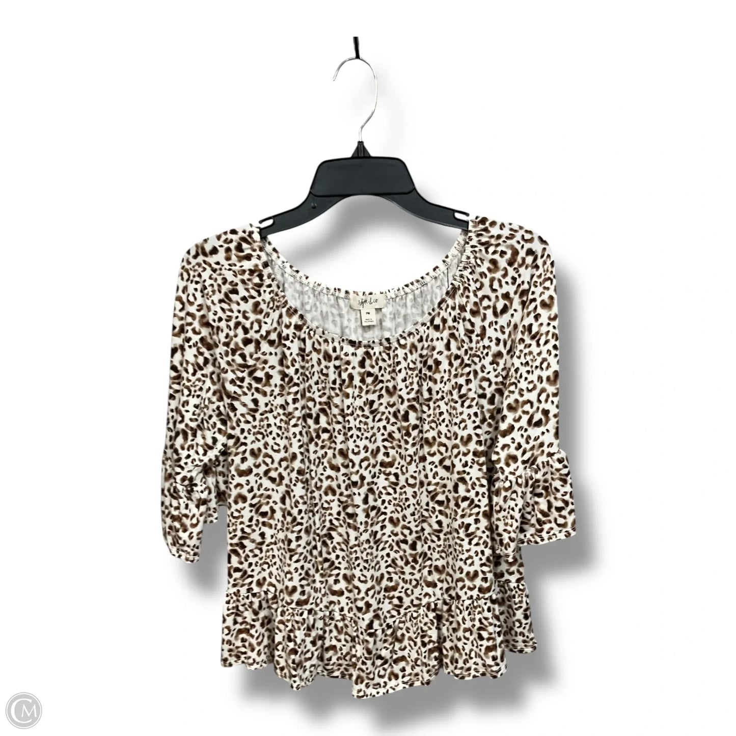 Top 3/4 Sleeve By Style And Company In Animal Print, Size: Mp