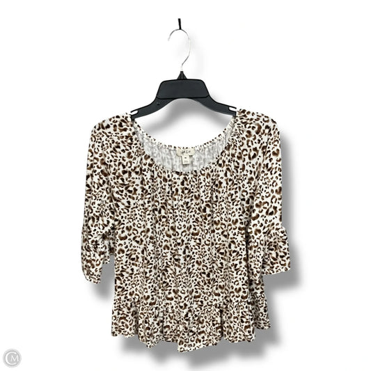 Top 3/4 Sleeve By Style And Company In Animal Print, Size: Mp