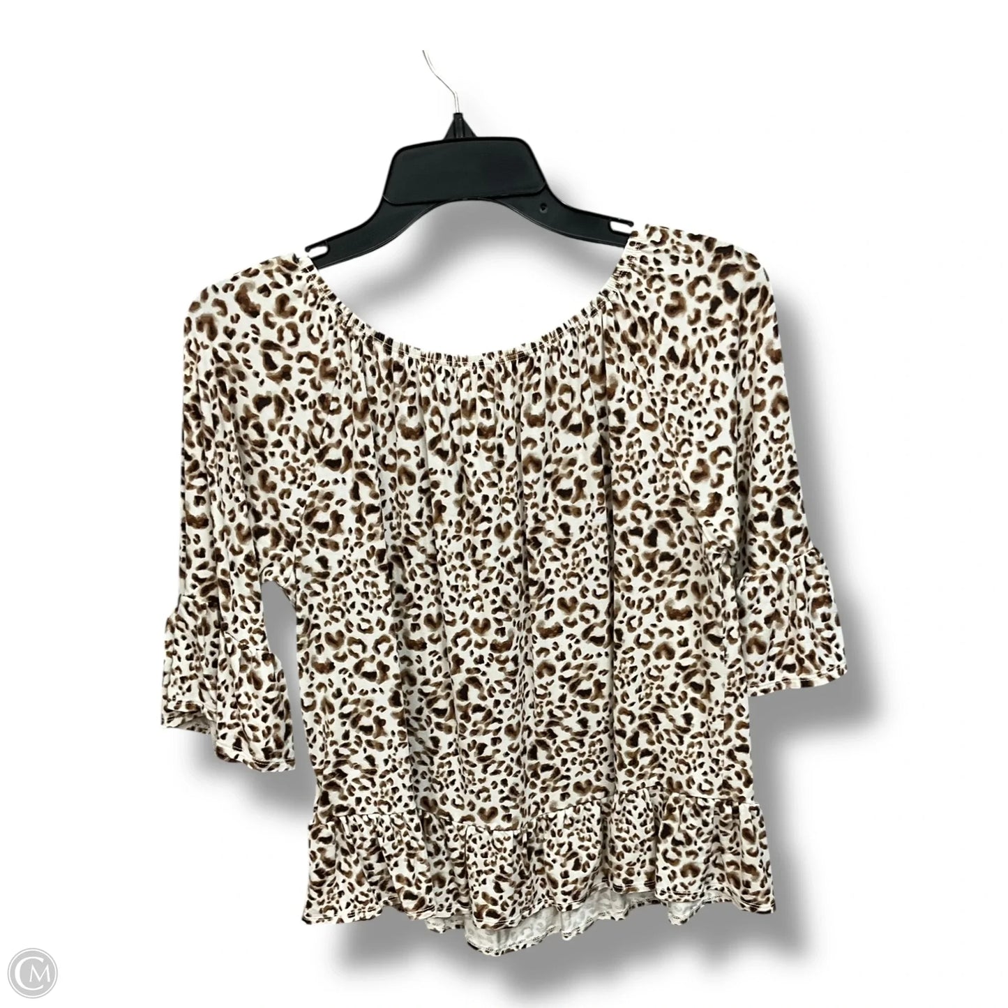 Top 3/4 Sleeve By Style And Company In Animal Print, Size: Mp