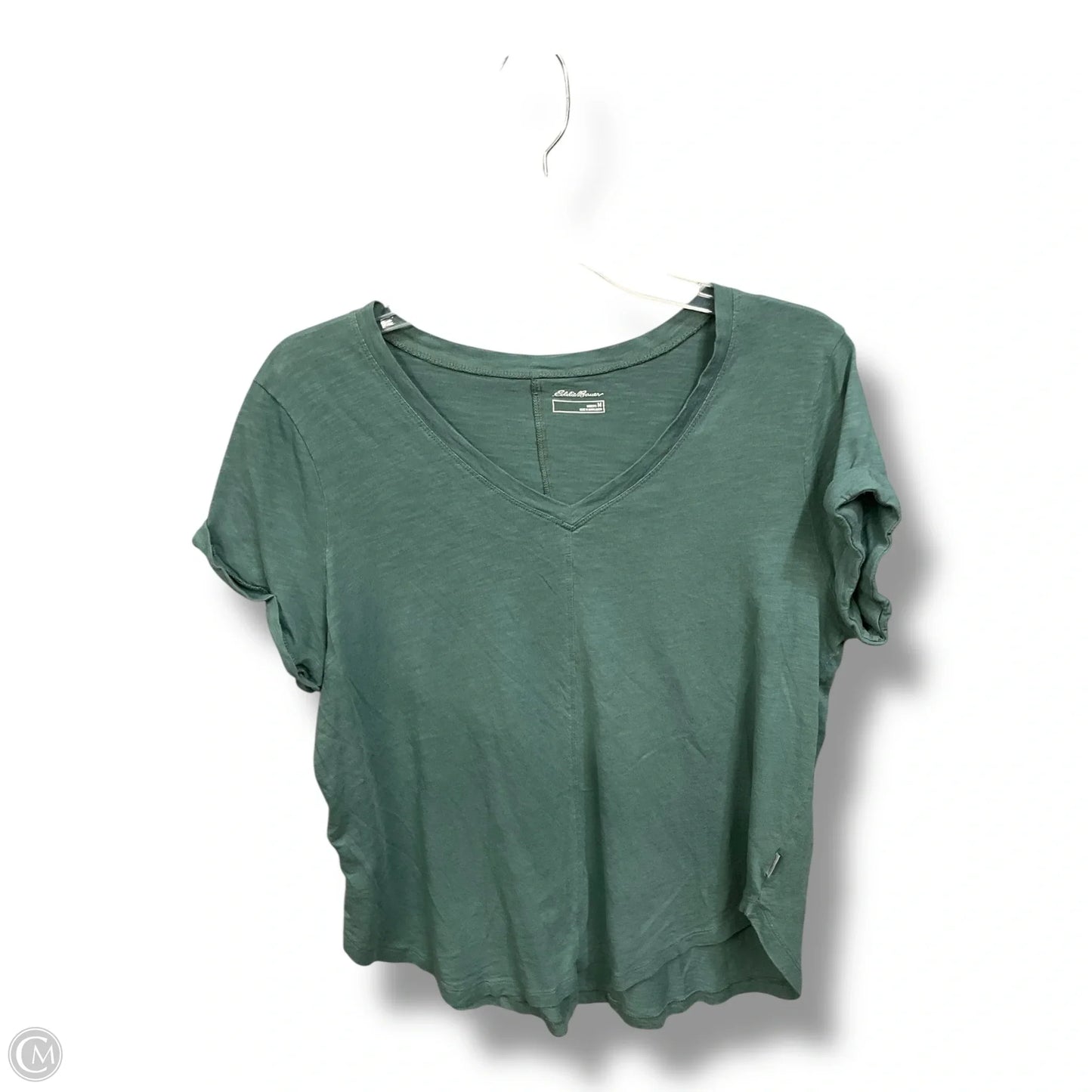 Top Short Sleeve By Eddie Bauer In Green, Size: M