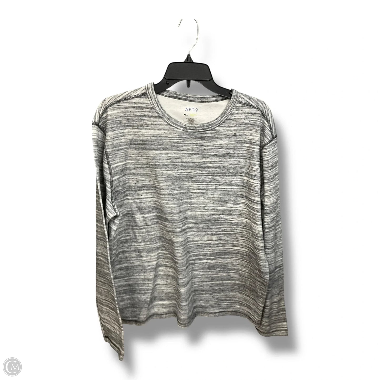 Top Long Sleeve By Apt 9 In Grey, Size: Xl