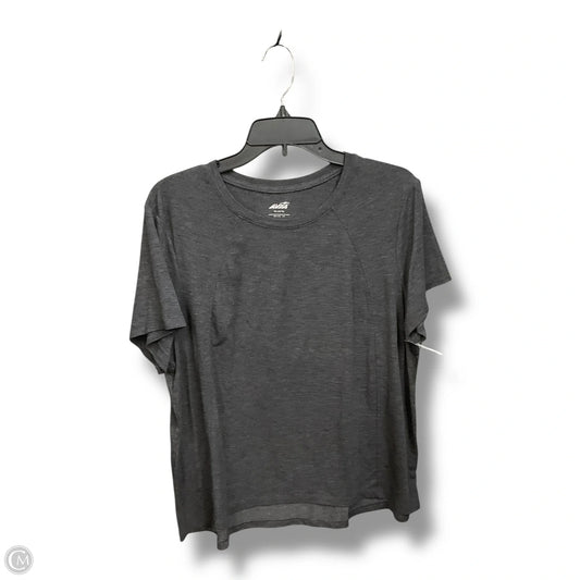 Athletic Top Short Sleeve By Avia In Grey, Size: Xl