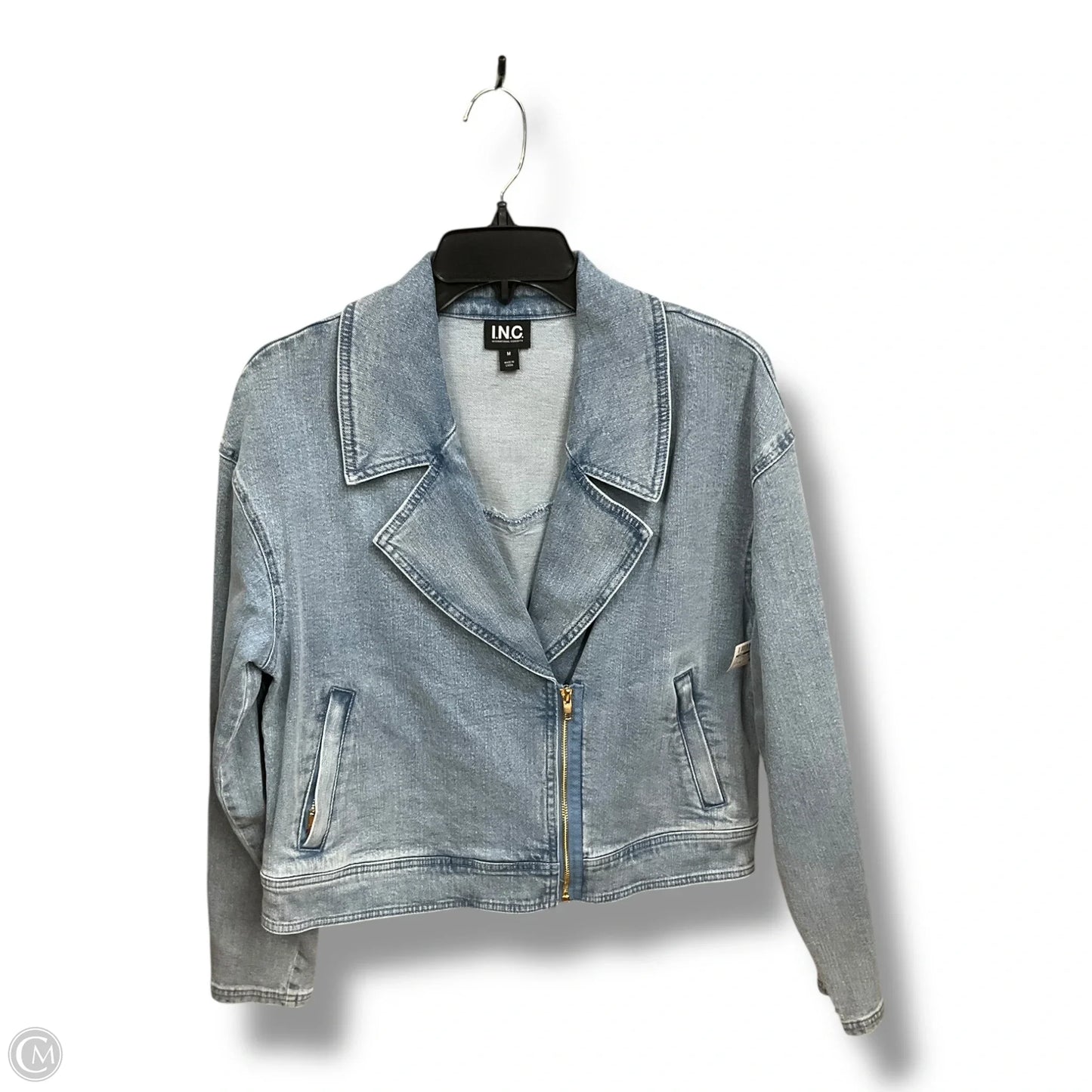 Jacket Denim By Inc In Blue Denim, Size: M