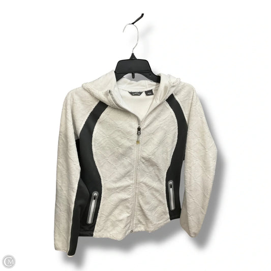 Athletic Jacket By Eddie Bauer In Green & White, Size: S